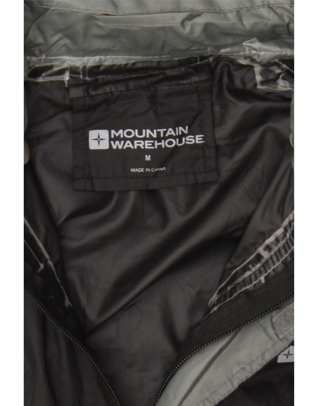 MOUNTAIN WAREHOUSE Mens Rain Jacket UK 38 Medium Black Nylon Vintage Mountain Warehouse and Second-Hand Mountain Warehouse from Messina Hembry 