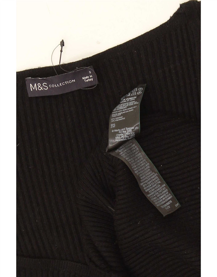 Marks & Spencer Γυναικείο τοπ μακρυμάνικο UK 8 Μικρή μαύρη βισκόζη