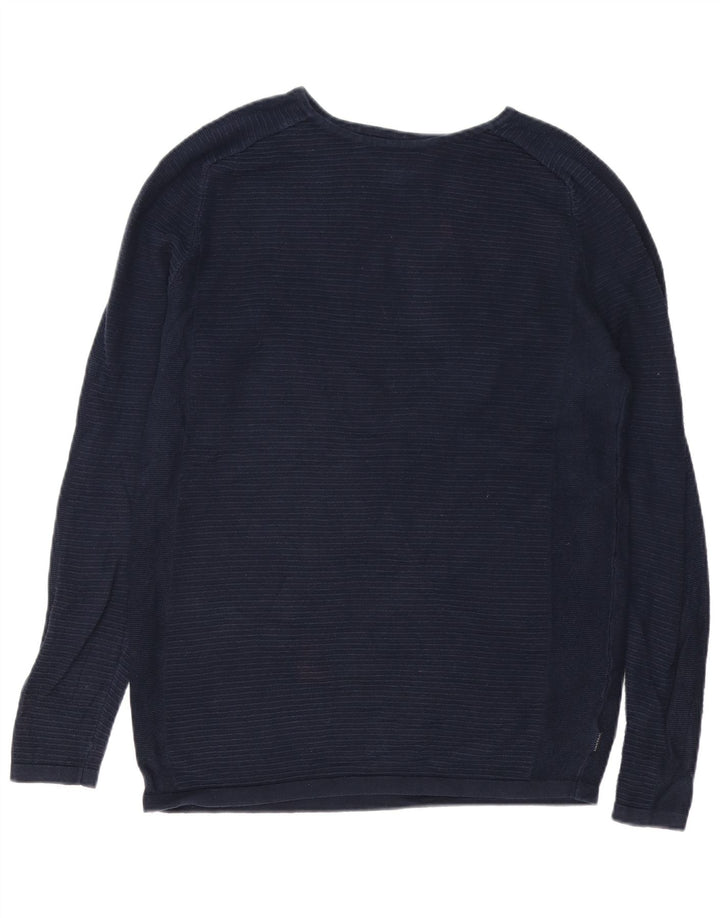 Ανδρικό μπλουζάκι Jack & Jones με μακρυμάνικο μεσαίο μπλε ναυτικό βαμβακερό ριγέ