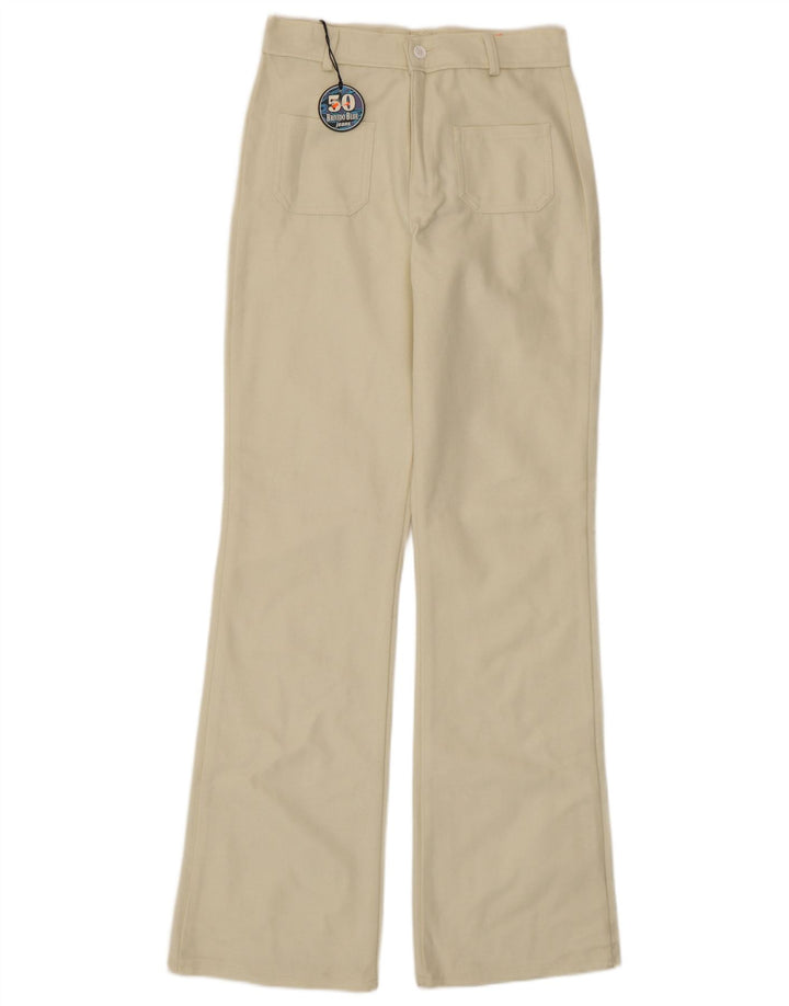 Vintage Γυναικείο Bootcut Casual Παντελόνι IT 40 Small W26 L33 Λευκό