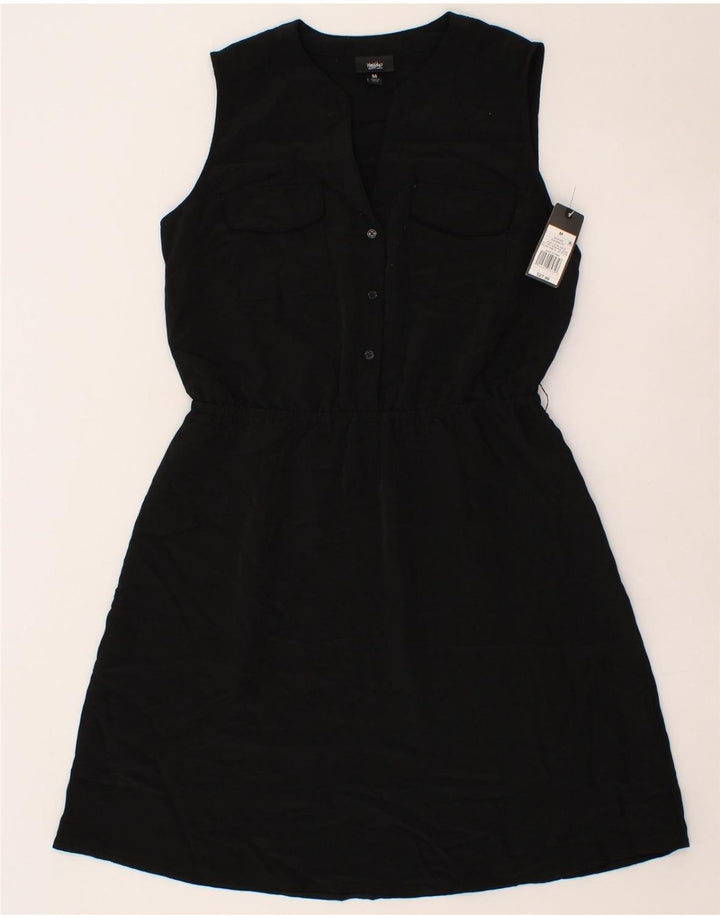 MOSSIMO Womens Sleeveless A-Line Dress UK 12 Medium Black Polyester Vintage Mossimo and Second-Hand Mossimo from Messina Hembry 