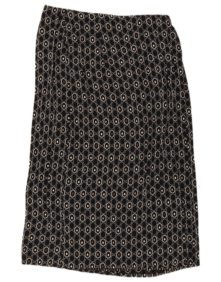 Marks & Spencer Γυναικεία ίσια φούστα UK 14 Medium W30 Μαύρη γεωμετρική