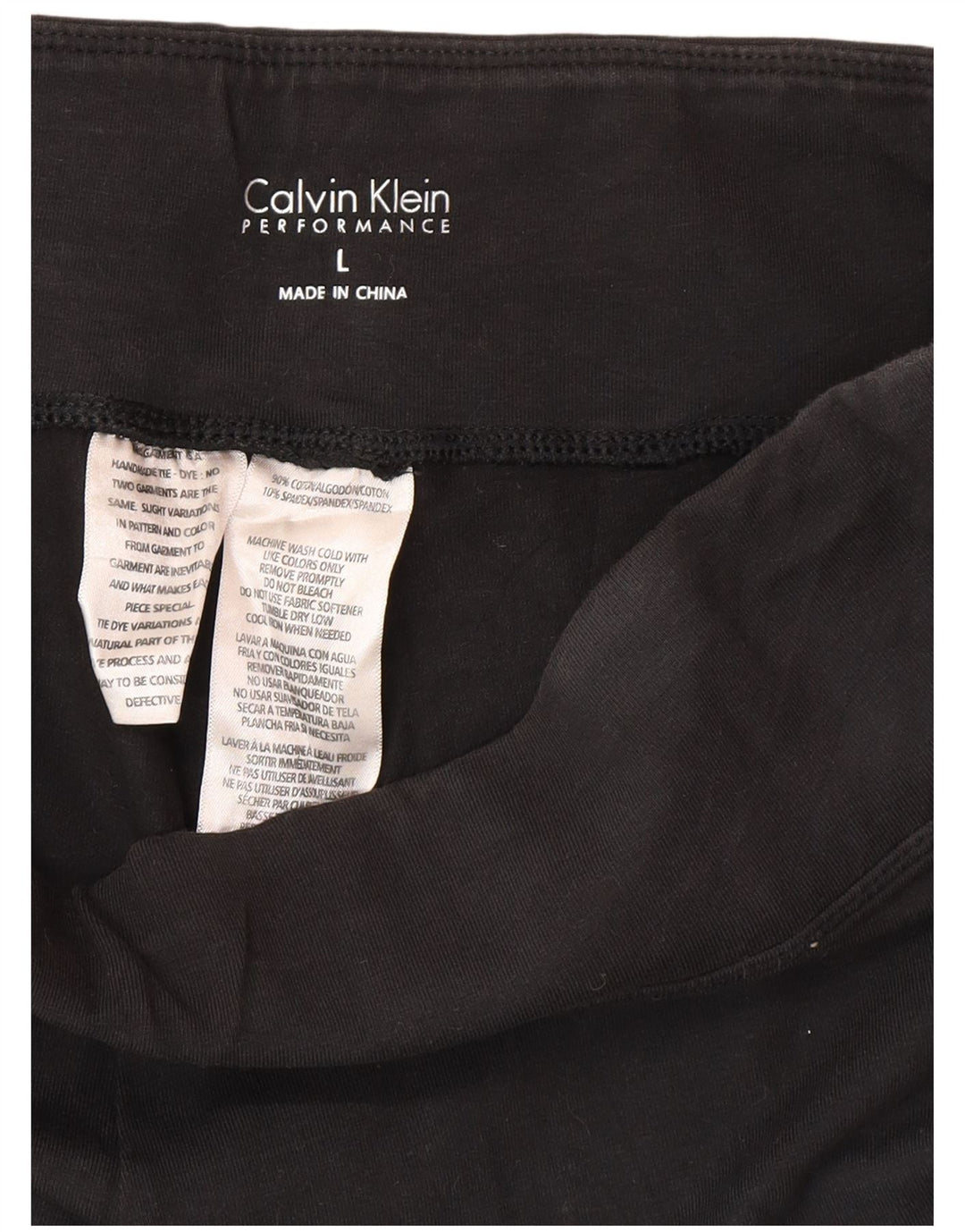 Calvin Klein Γυναικεία κολάν Capri UK 14 Large Black Tie Dye Cotton