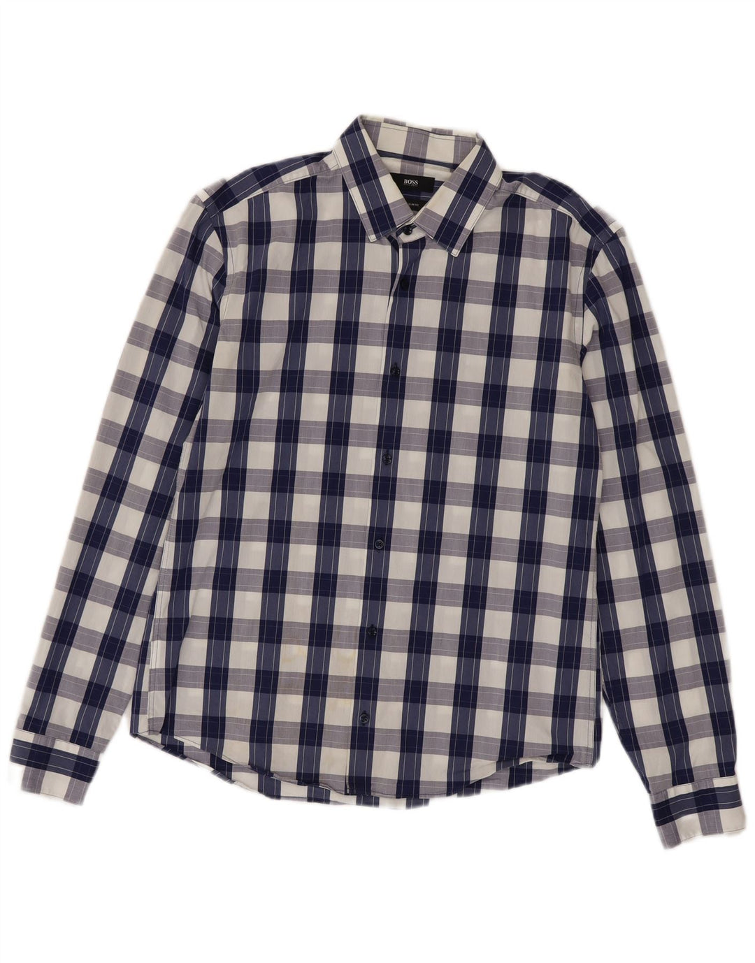 Ανδρικό πουκάμισο Hugo Boss Slim Fit Size 40 15 3/4 Medium Blue Check
