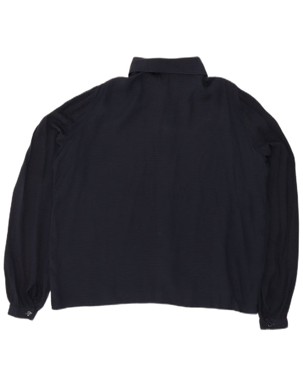 Vintage γυναικείο πουκάμισο μπλούζα UK 18 XL Navy Blue