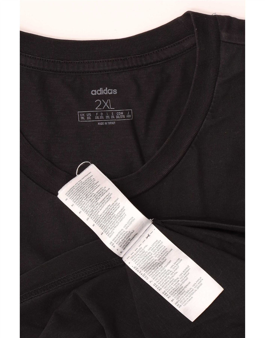 Ανδρικό T-Shirt κανονικό γραφικό Adidas Top 2XL Μαύρο βαμβακερό