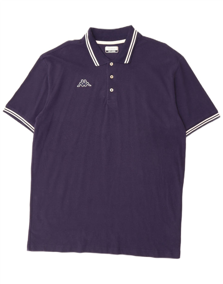 Ανδρικό μπλουζάκι πόλο KAPPA 3XL Navy Blue Cotton