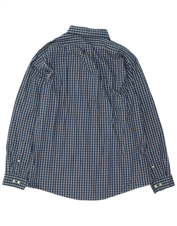 Eddie Bauer Ανδρικό πουκάμισο Relaxed Fit Large Navy Blue από βαμβάκι