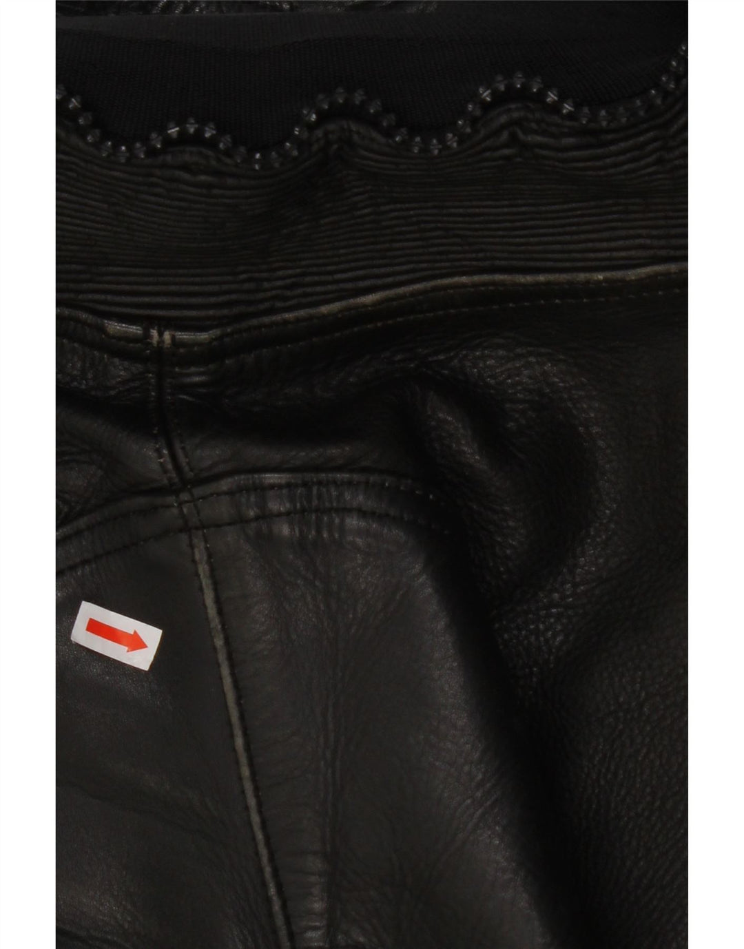 Γυναικείο παντελόνι VINTAGE EU 38 Medium W28 L27 Μαύρο Colourblock Δερμάτινο