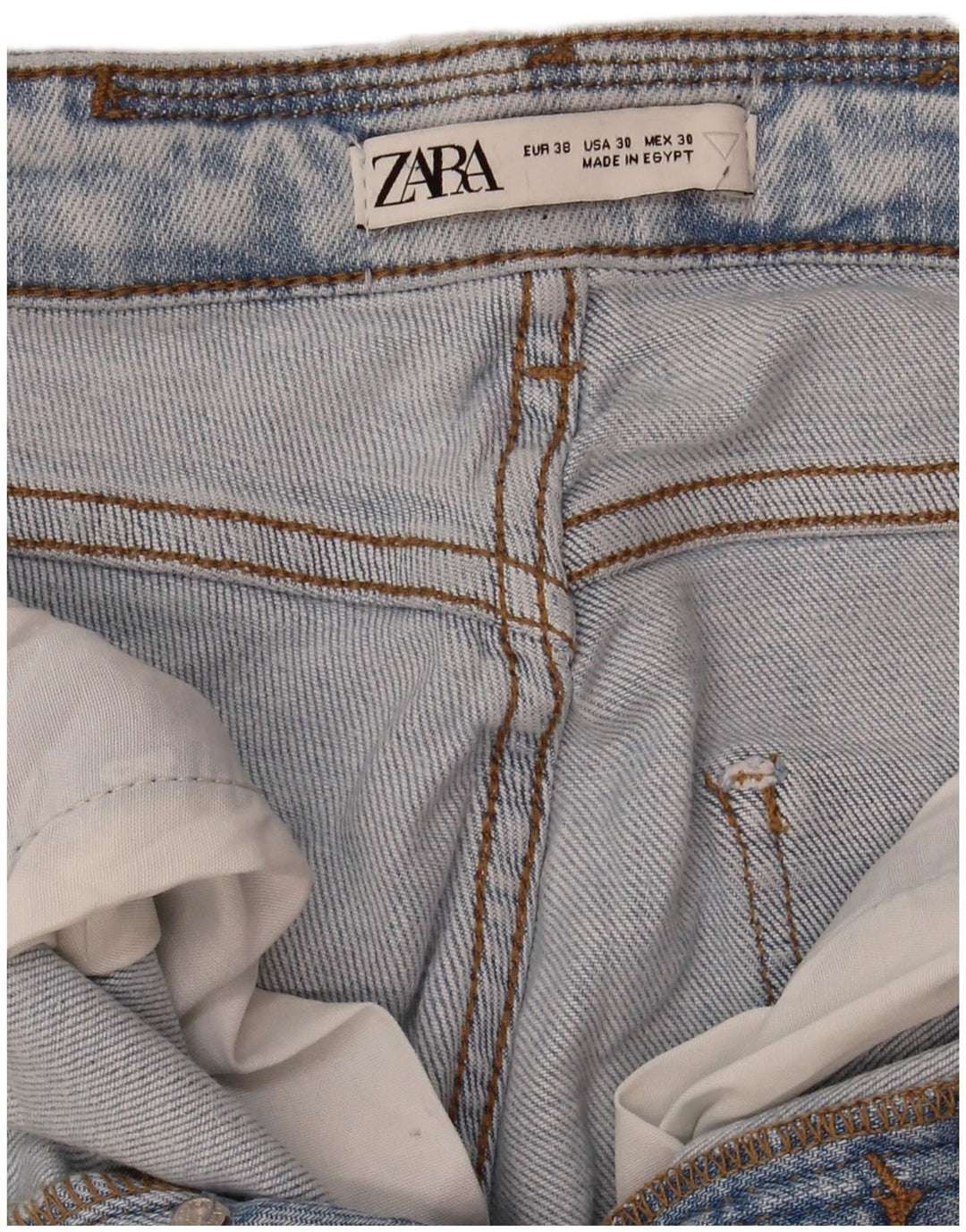 Zara Mens Distressed Slim Jeans EU 38 Small W30 L28 Blue