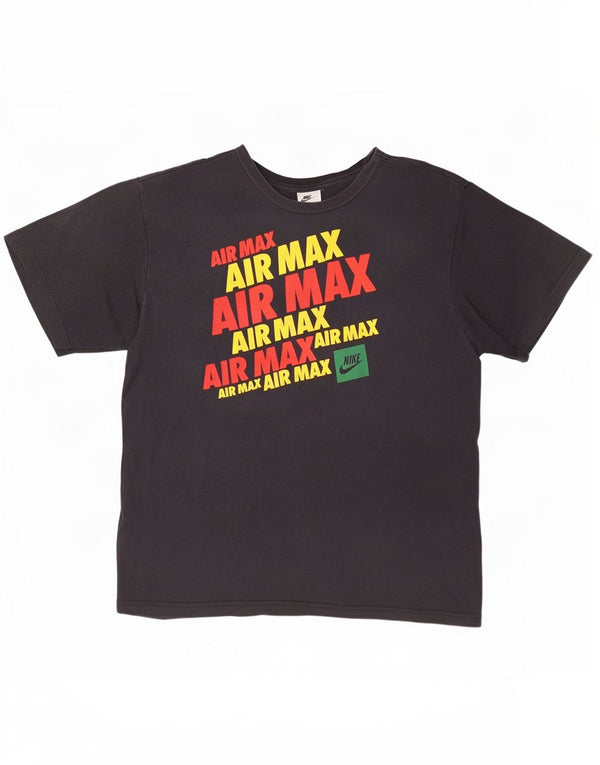 Ανδρικό γραφικό T-shirt Nike XL Μαύρο βαμβακερό