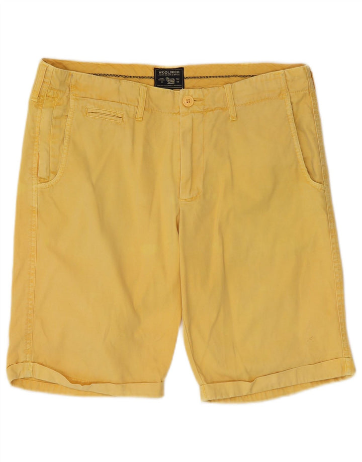Ανδρικό σορτς chino Woolrich W32 μεσαίο κίτρινο βαμβακερό