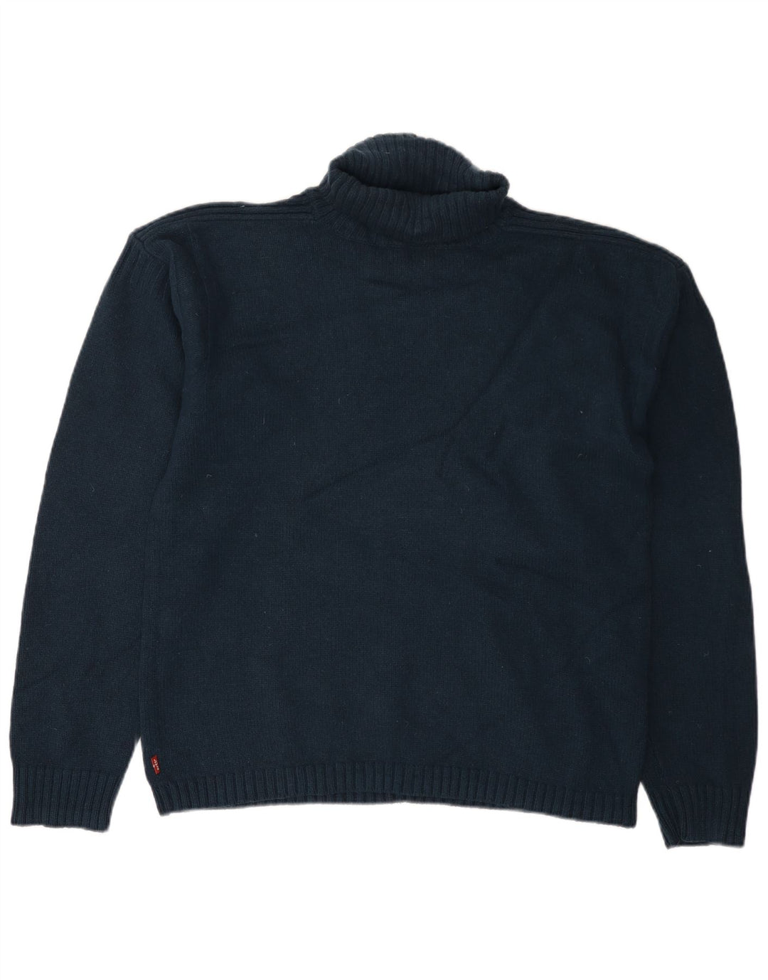 LEVI'S Γυναικείο πουλόβερ με ρολό λαιμόκοψη UK 18 XL Navy Blue Lambswool