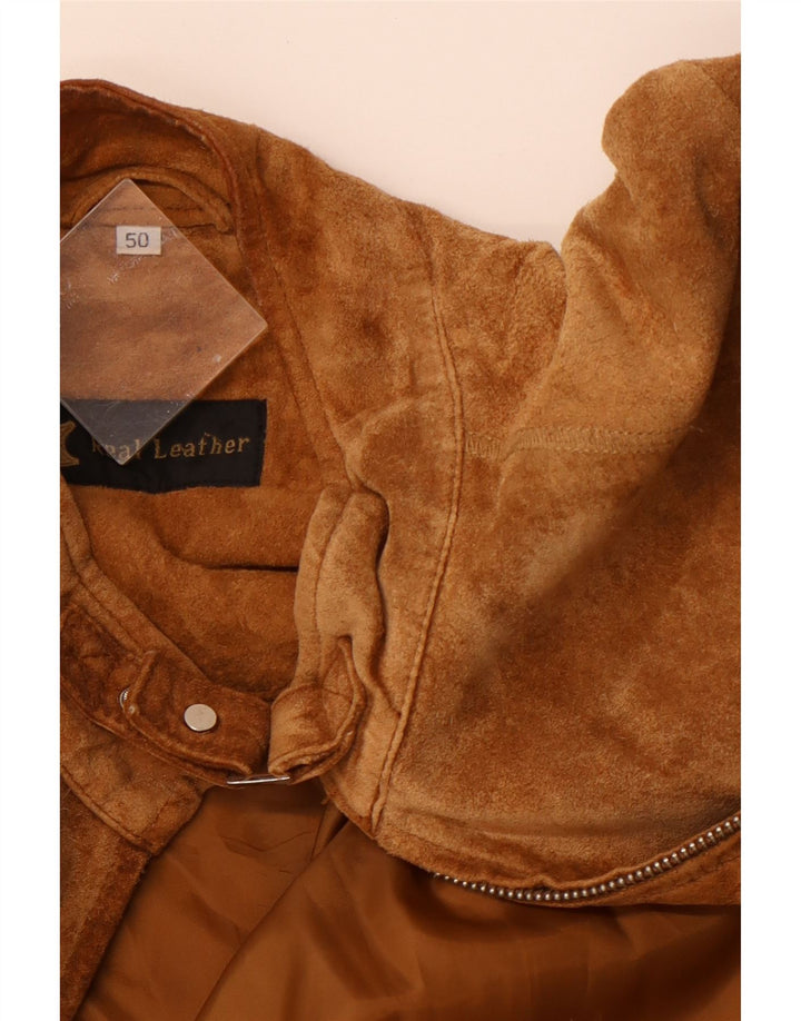 Γυναικείο Suede Jacket VINTAGE IT 50 XL Beige Leather