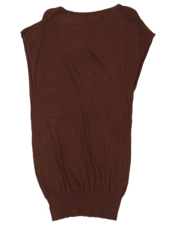 Zara Γυναικείο γιλέκο Longline Tank Top Medium Brown Rayon