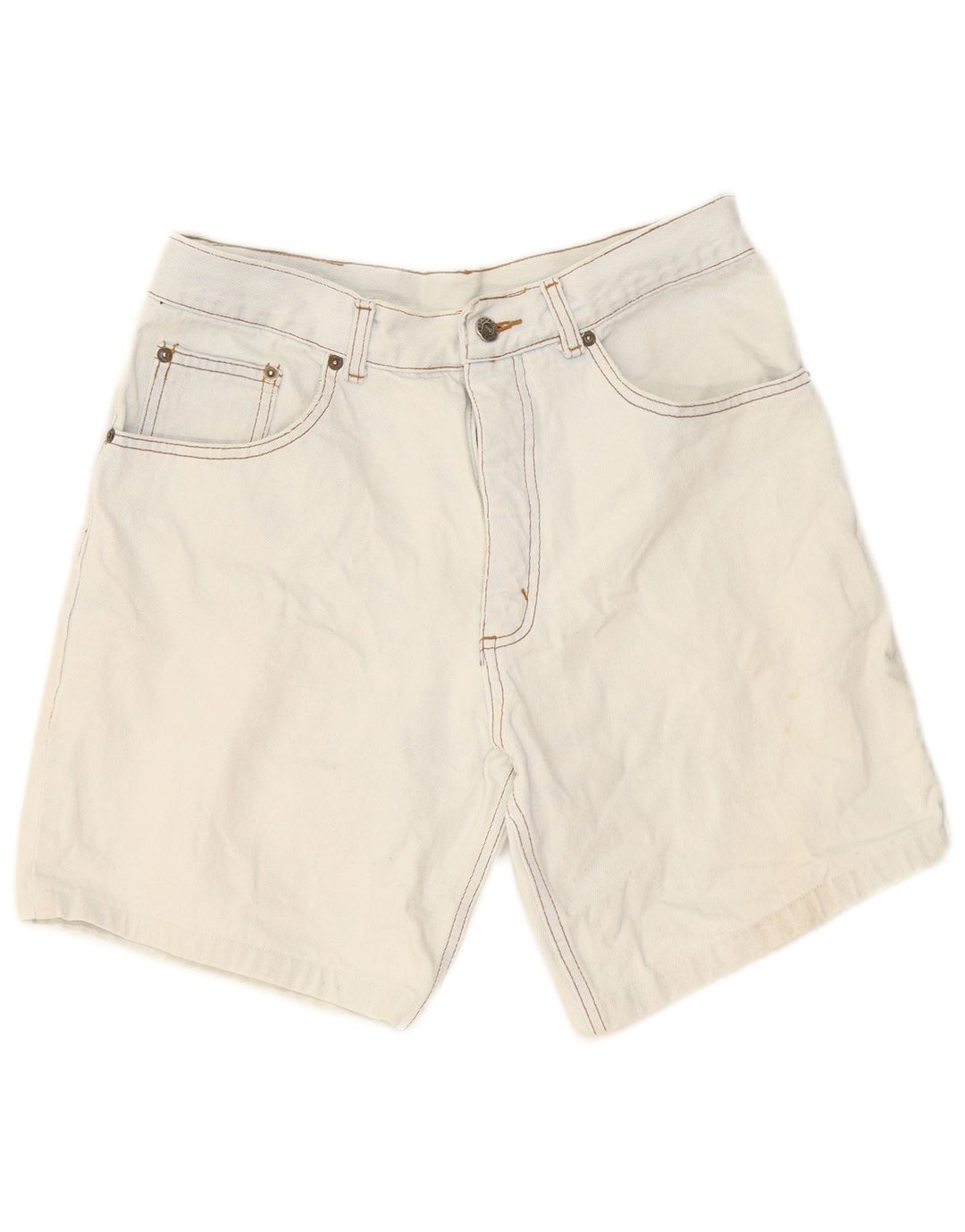 VINTAGE Mens Denim Shorts W30 Medium Blue Cotton Vintage Vintage and Second-Hand Vintage from Messina Hembry 