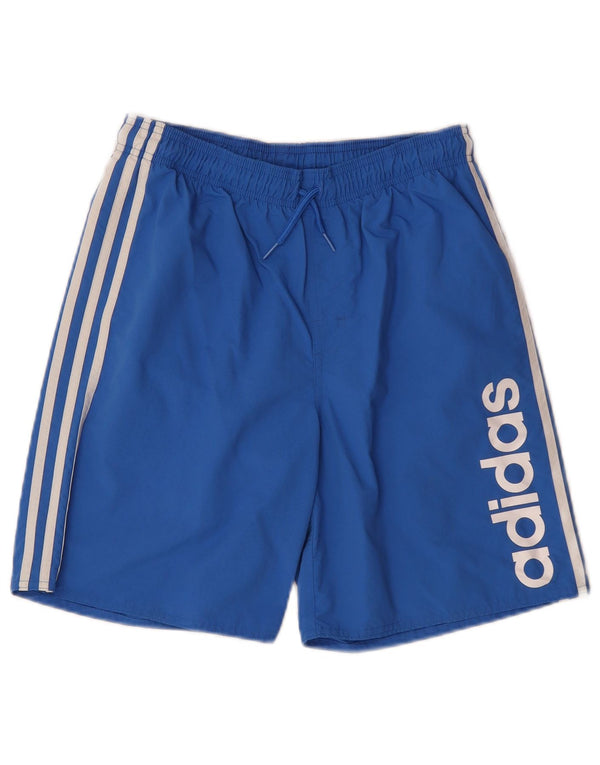Adidas Boys Graphic Sport Short 15-16 Years Blue Polyester