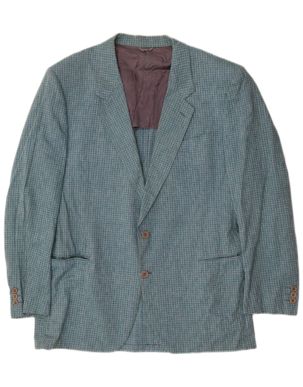 Nino Cerruti Ανδρικό μπουφάν σακάκι με 2 κουμπιά IT 54 2XL Blue Check Cotton