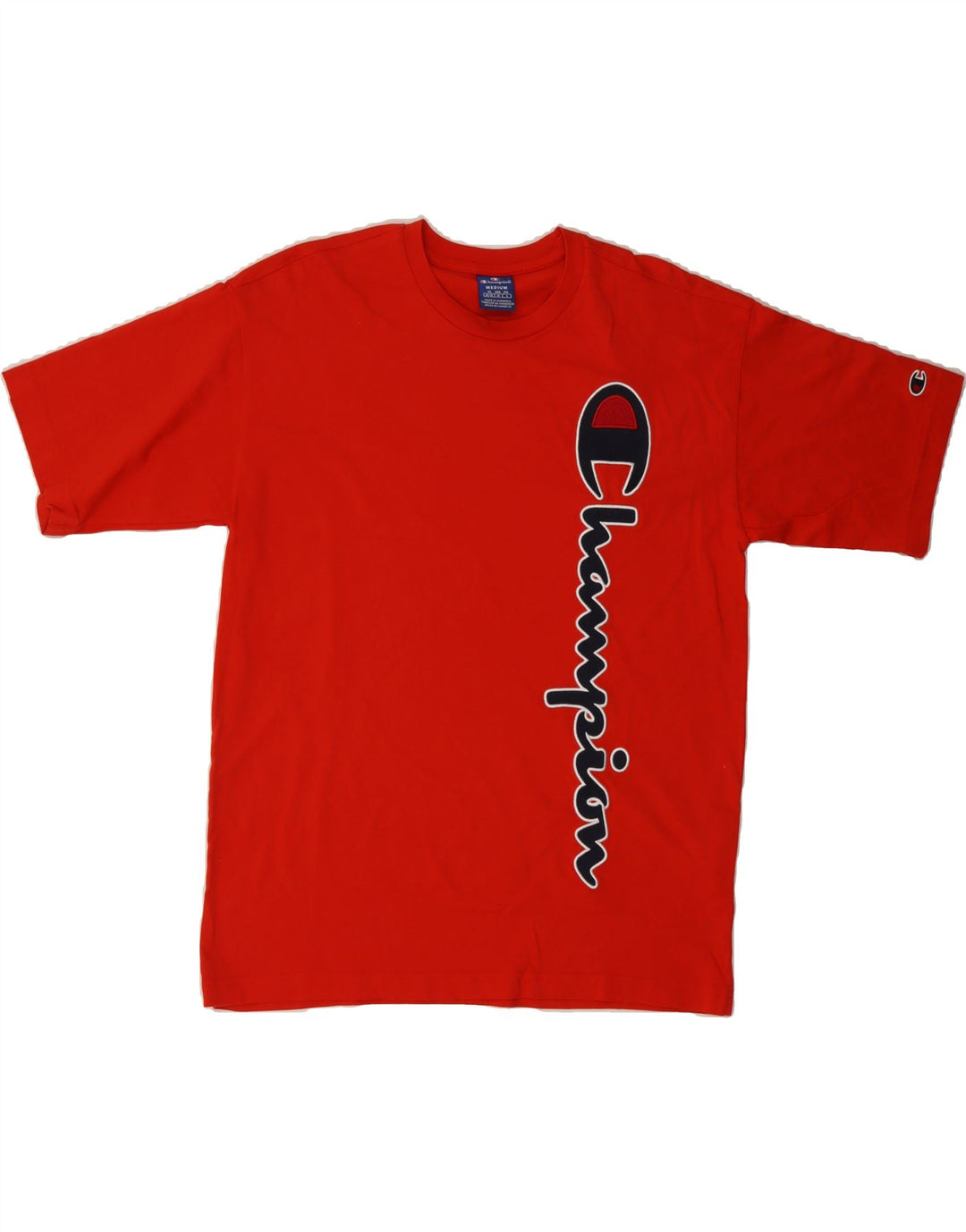 CHAMPION Mens Graphic T-Shirt Top Medium Red Cotton Vintage Champion and Second-Hand Champion from Messina Hembry 