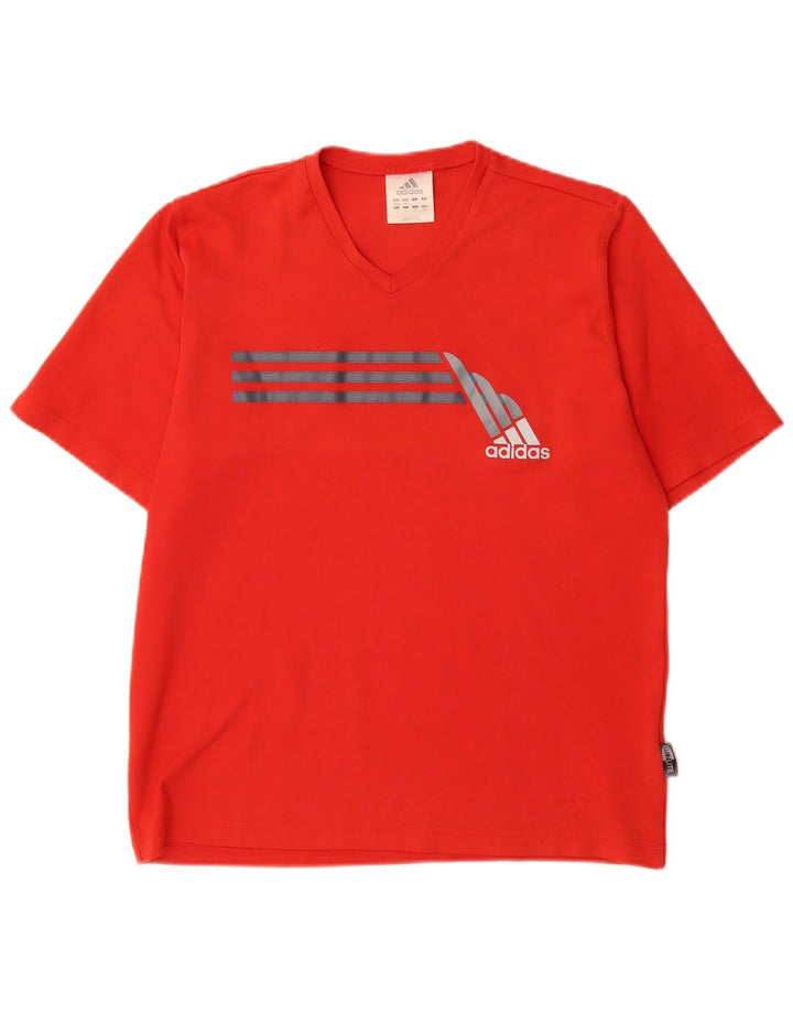 Ανδρικό T-Shirt Adidas Climalite Top UK 40/42 Μεσαίο κόκκινο πολυεστέρας