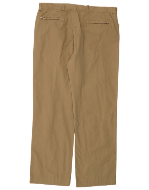 NAPAPIJRI Mens Straight Casual Trousers IT 52 XL W36 L30 Beige Cotton