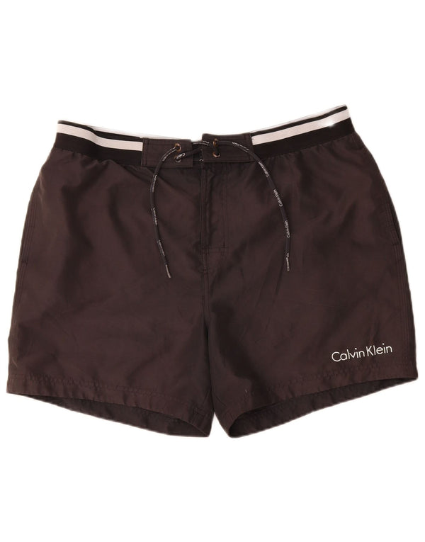 Calvin Klein Ανδρικό γραφικό σορτς κολύμβησης μεγάλο μαύρο πολυεστέρα
