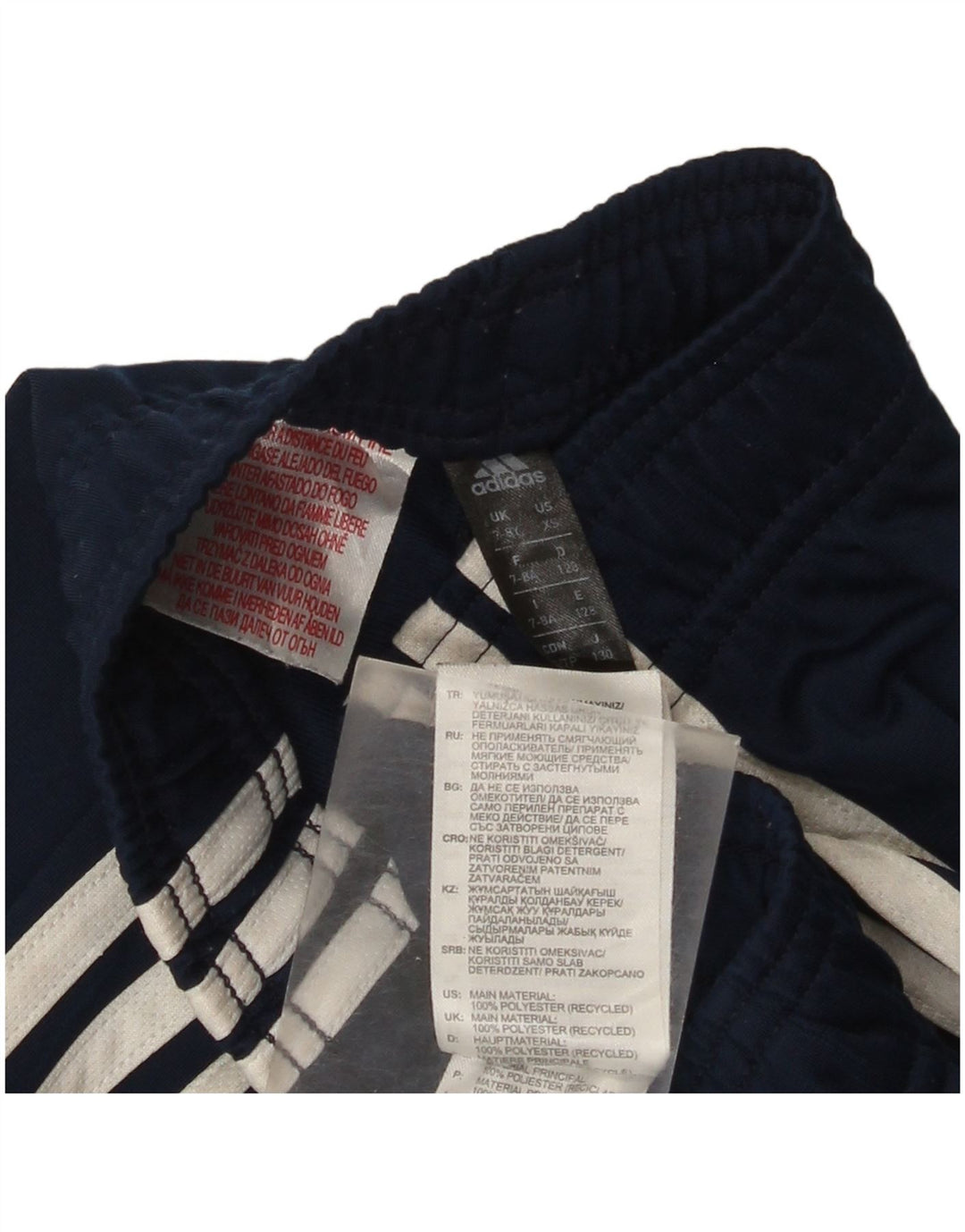 Παντελόνι αθλητικής φόρμας Adidas Boys 7-8 Years Navy Blue Polyester