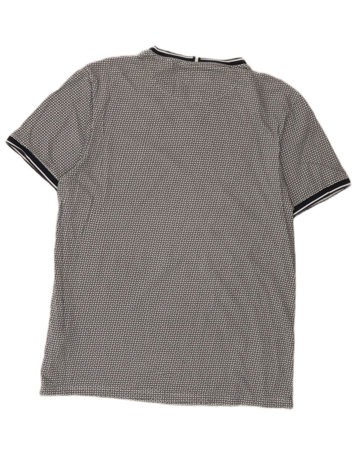 Ανδρικό T-Shirt Ted Baker Κορυφαίο νούμερο 3 Βαμβακερό μεσαίο ναυτικό μπλε με στίγματα