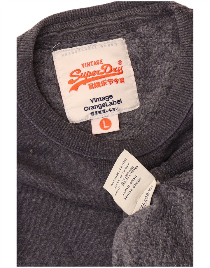 Ανδρικό φούτερ Superdry Jumper Μεγάλο Γκρι Βαμβακερό Ρετρό