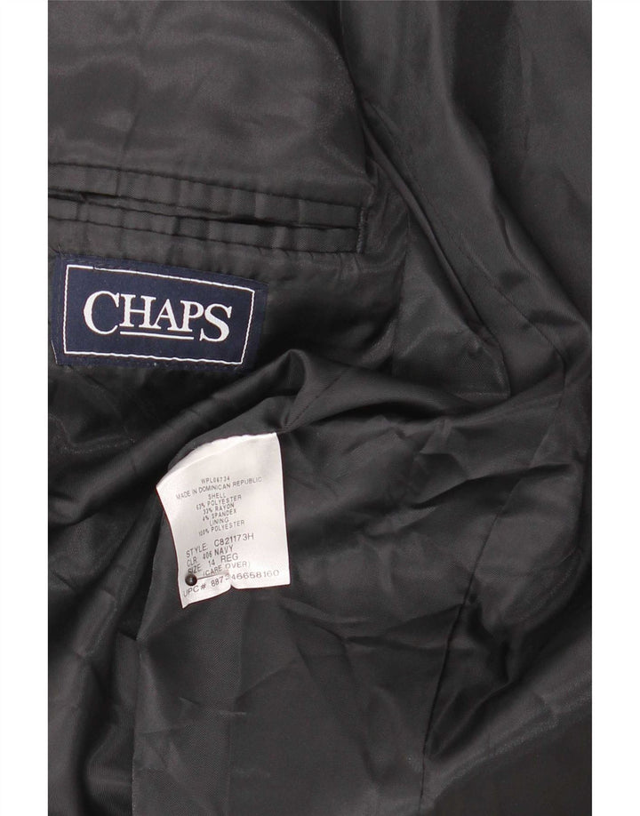 Chaps Boys 2 Button Blazer Jacket 13-14 Years Navy Blue Polyester