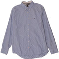 Ανδρικό πουκάμισο Tommy Hilfiger Large Blue Pinstripe Βαμβακερό