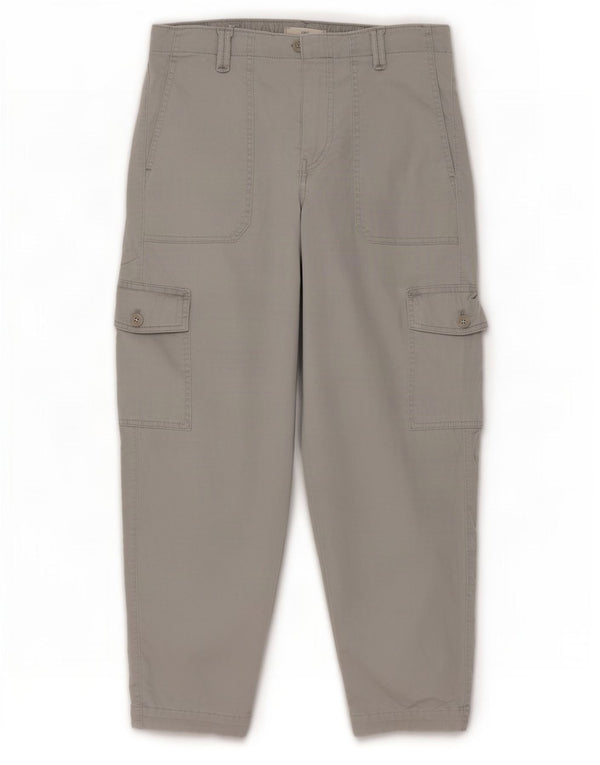 Marks & Spencer Γυναικείο Παντελόνι Crop Cargo UK 14 Medium W30 L25 Grey