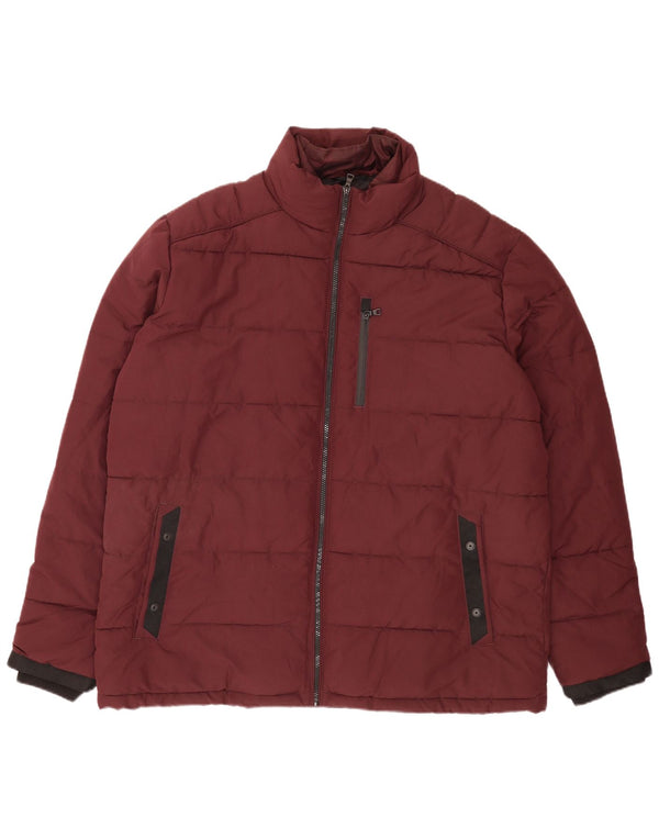 Marks & Spencer Ανδρικό μπουφάν UK 46 3XL Βουργουνδίας Πολυεστέρας Μοντέρνο