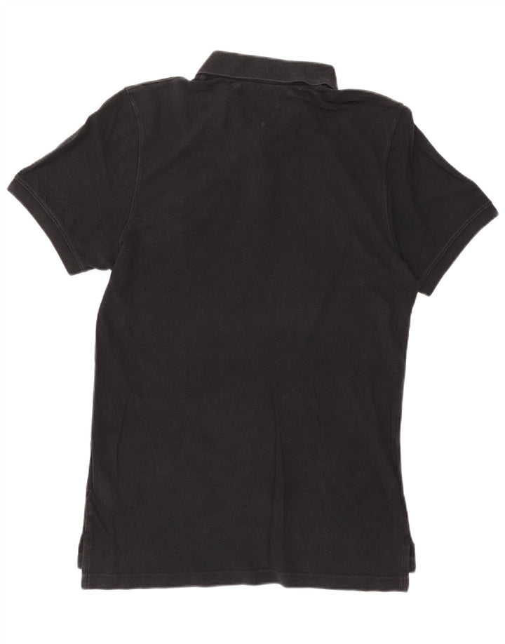 TOMMY HILFIGER Ανδρικό πουκάμισο πόλο μεγάλο μαύρο βαμβακερό