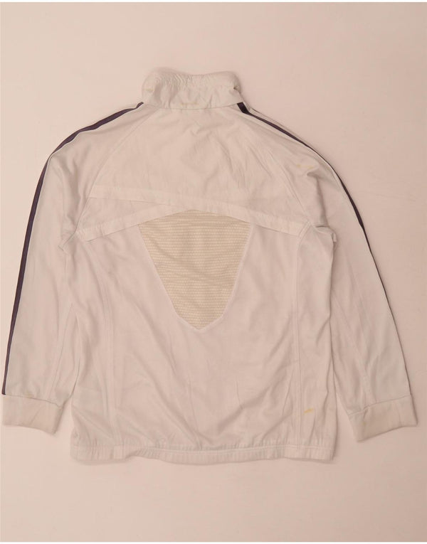 Adidas Womens Climalite Tracksuit Top Jacket UK 14 Large White Polyester