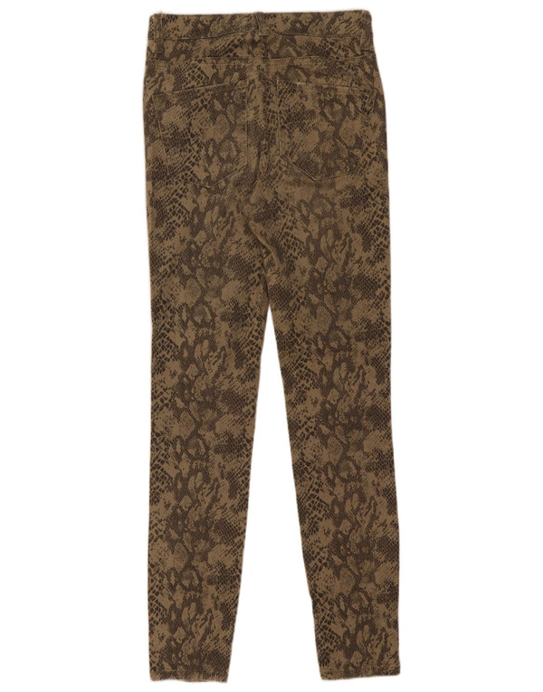 Zara Γυναικείο Skinny Jeans EU 36 XS W26 L28 Khaki Animal Print