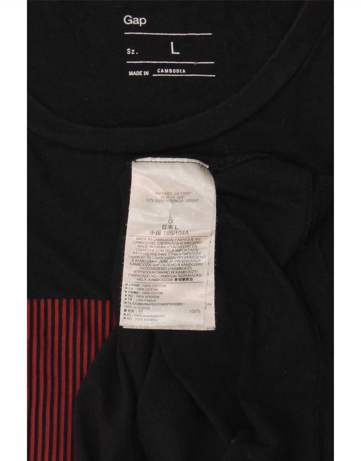 Ανδρικό γραφικό T-Shirt Gap Top Large Navy Blue από βαμβάκι