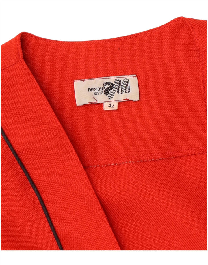Vintage Γυναικείο Open Blazer Jacket IT 42 Medium Red Ride