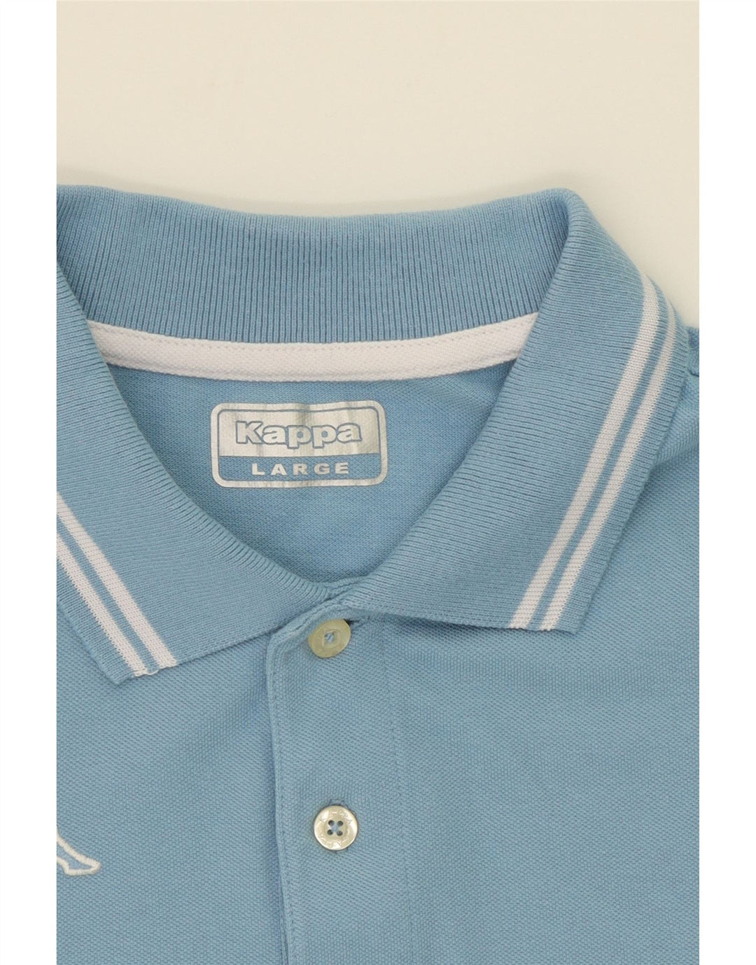KAPPA Mens Polo Shirt Large Blue Cotton Vintage Kappa and Second-Hand Kappa from Messina Hembry 