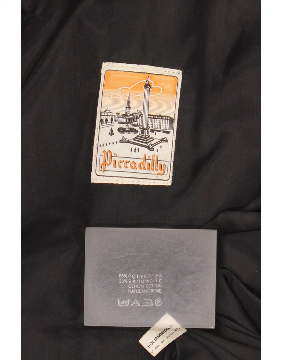 Γυναικείο παλτό Piccadilly UK 10 Small Black Polyester