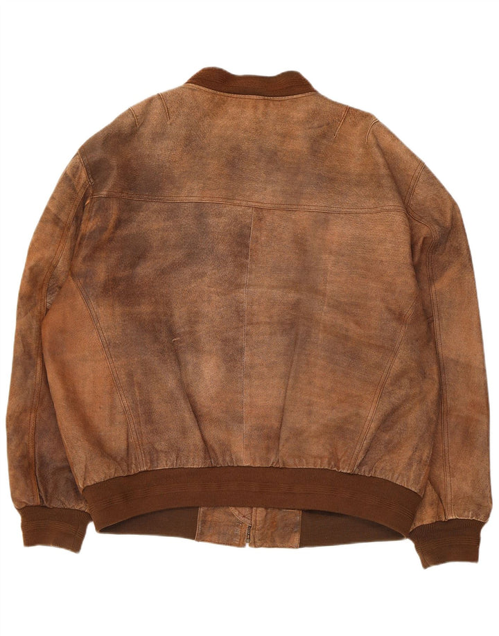 Vintage Ανδρικό Δερμάτινο Μπουφάν UK 42 XL Καφέ Δερμάτινο