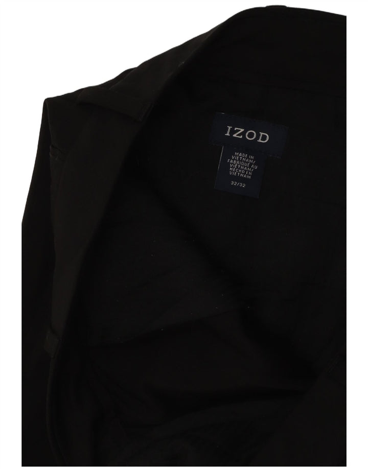 Ανδρικό ίσιο παντελόνι Chino IZOD W32 L29 Μαύρο