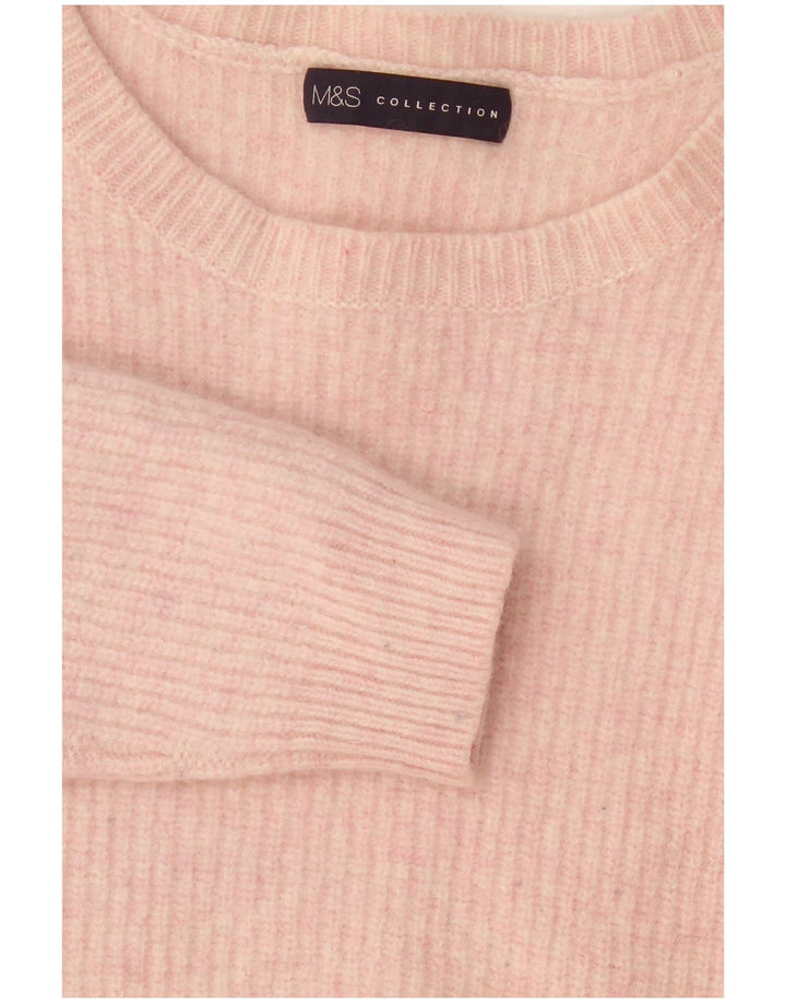 Marks & Spencer Γυναικείο πουλόβερ με λαιμόκαυστο UK 14 Medium Pink