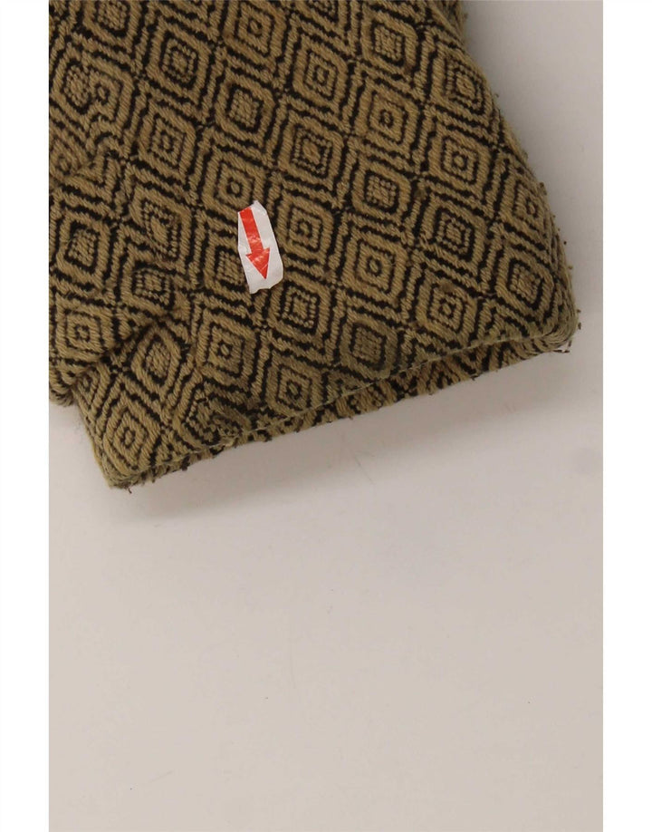 Vintage γυναικείο παλτό μπιζελιού UK 12 Medium Beige Argyle/Diamond New Wool