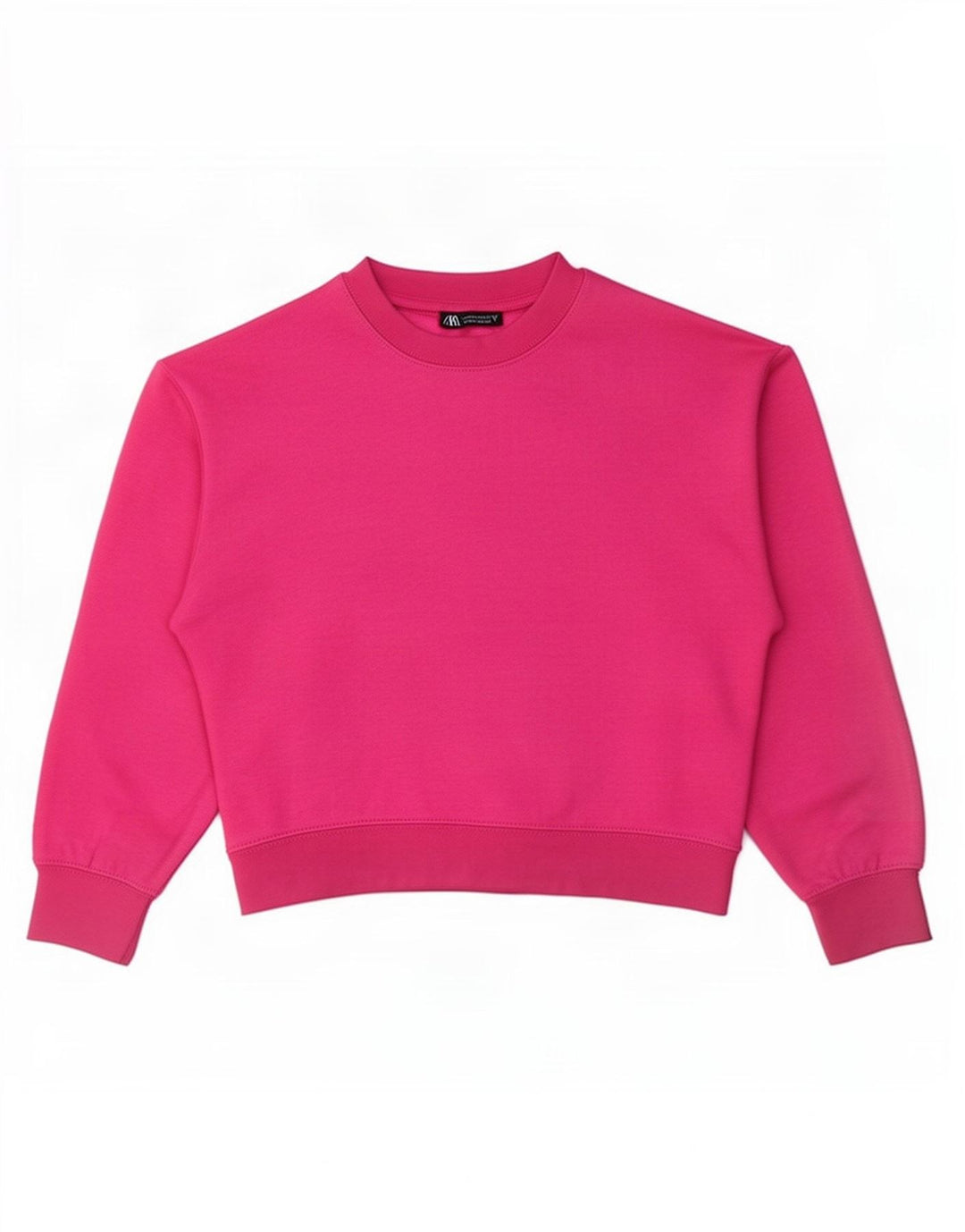 Zara Γυναικεία Φούτερ Jumper UK 14 Medium Pink Polyester