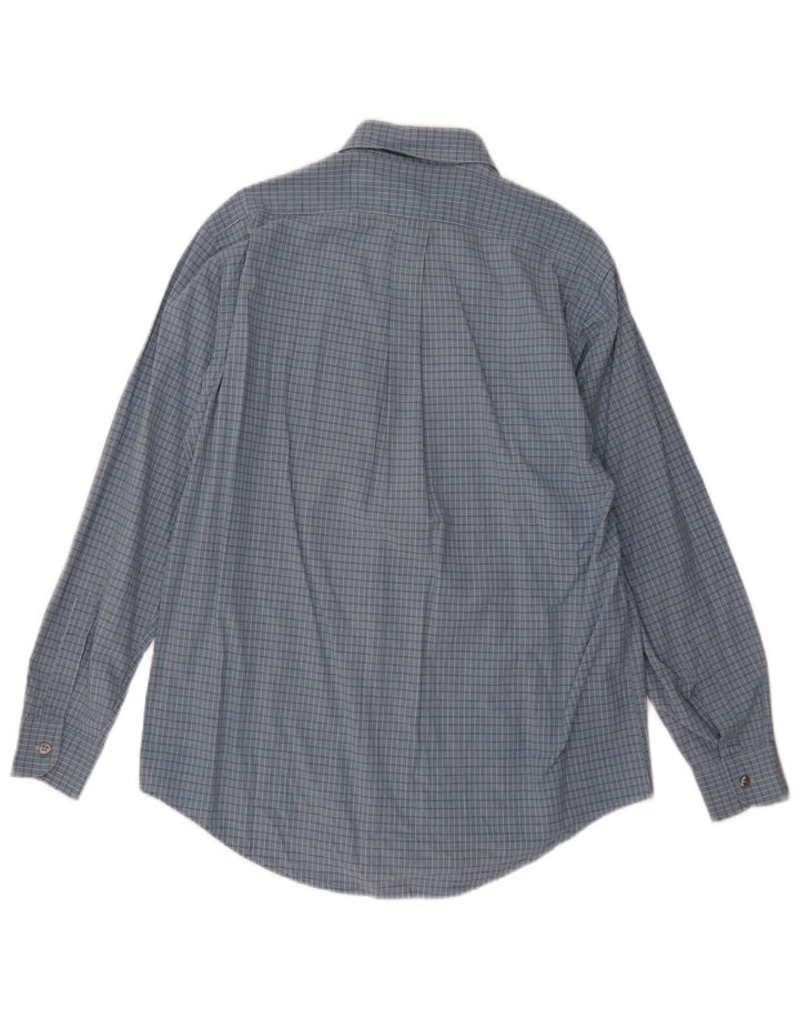 Ανδρικό πουκάμισο Trussardi μεγάλο μπλε Gingham