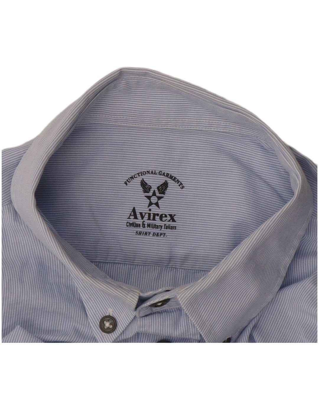 Ανδρικό πουκάμισο Avirex σε μεσαίο μπλε pinstripe