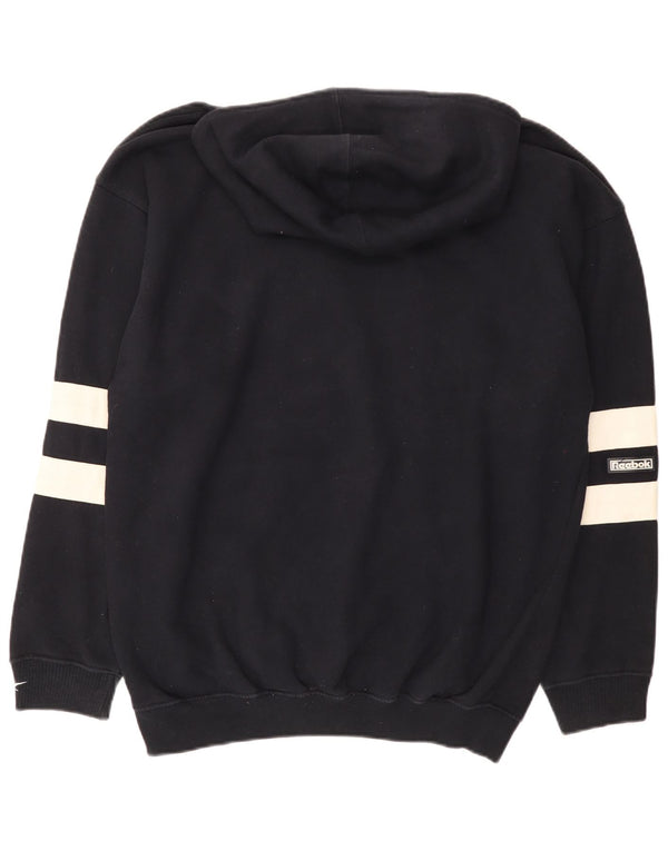Ανδρικό Reebok Graphic Hoodie Jumper Large Black Colourblock Βαμβακερό