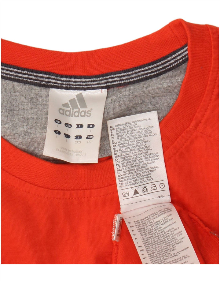 Ανδρικό T-Shirt Adidas Top μεγάλο πορτοκαλί βαμβακερό