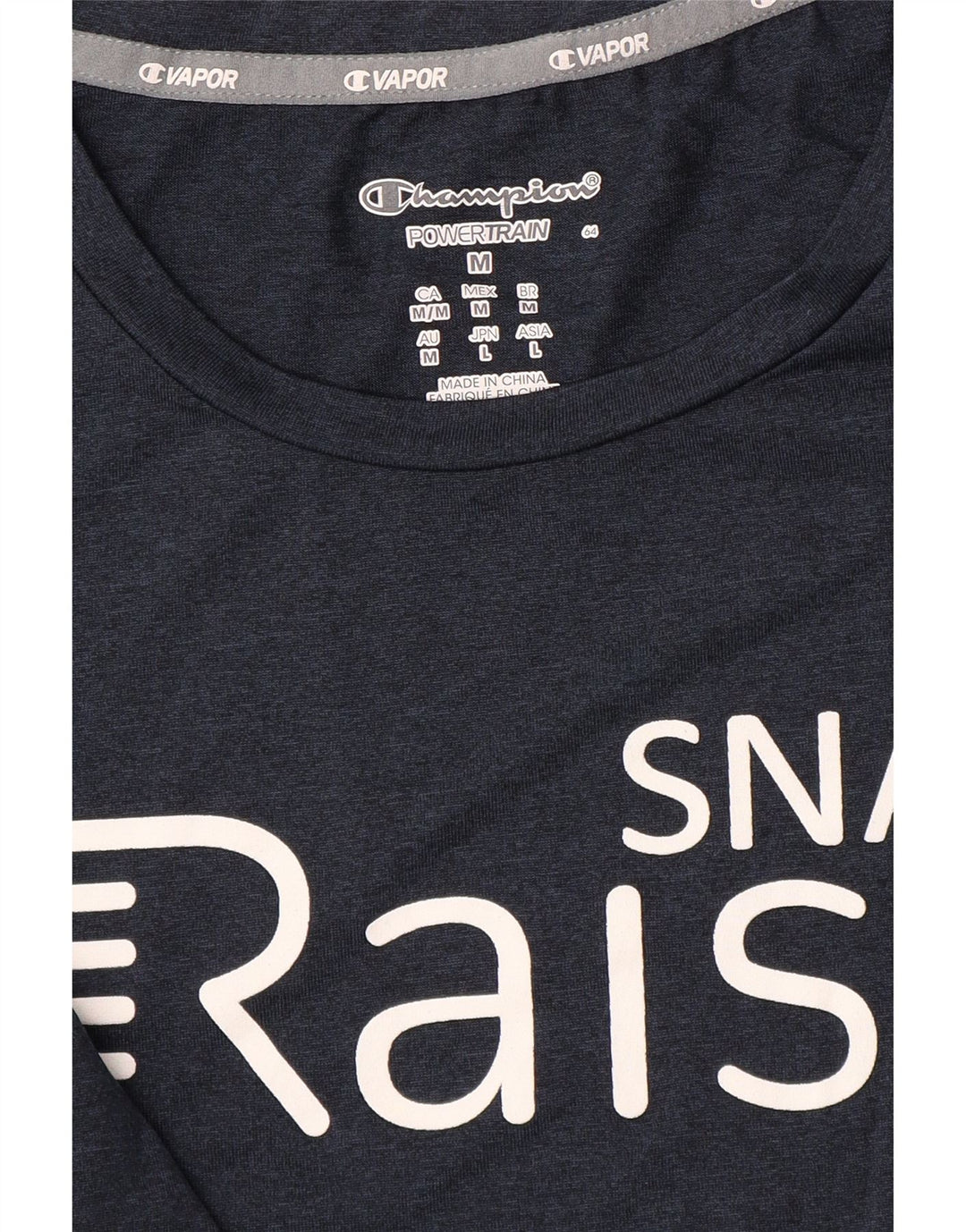 Γυναικείο T-Shirt CHAMPION Top UK 14 Medium Navy Blue